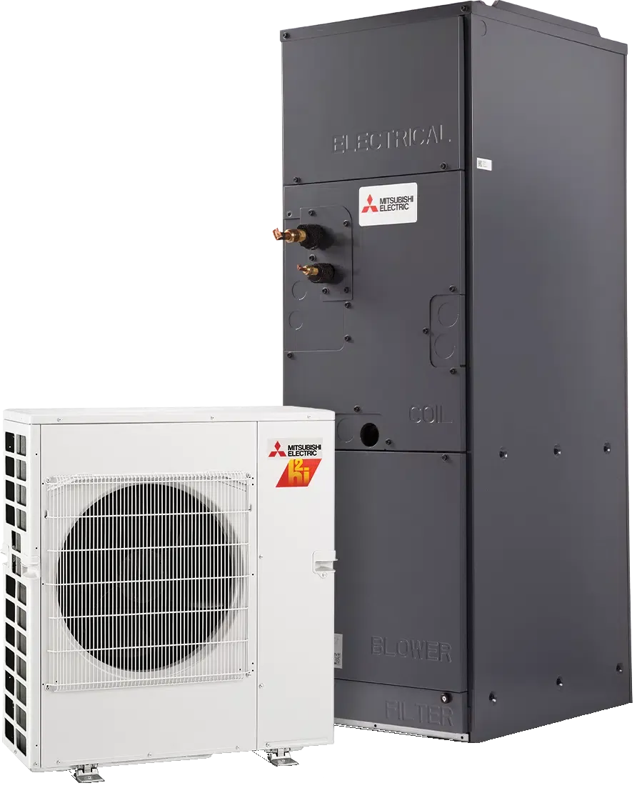 Mitsubishi Electric residential heat pump outdoor unit and air handler